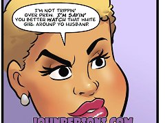 Feel the vibe of porn comics with John Person interracial cartoons