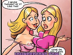 Blonde cartoon slut swallows cock in dirty fucking holes