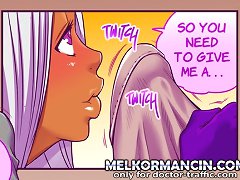 Guy receive amazing blowjob in best comics xxx