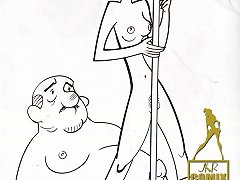 Sexy cartoon sketches of boosty girls and Erin Esurance by JKR comix