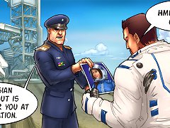 A russian astronaut is waiting for at erotic comic. Hmm, she is cute and sexy